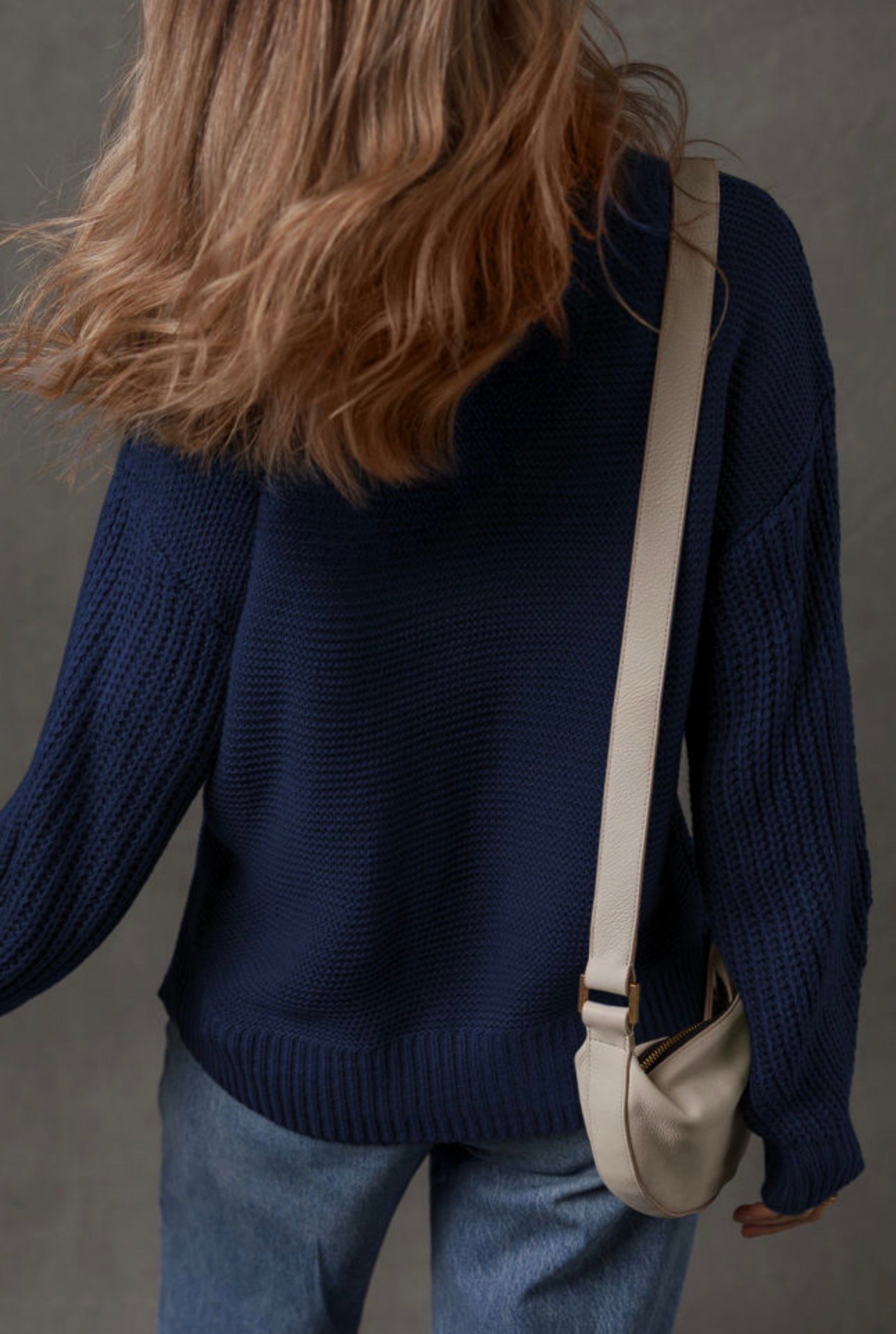 sweater over deep blue sweater over deep blue