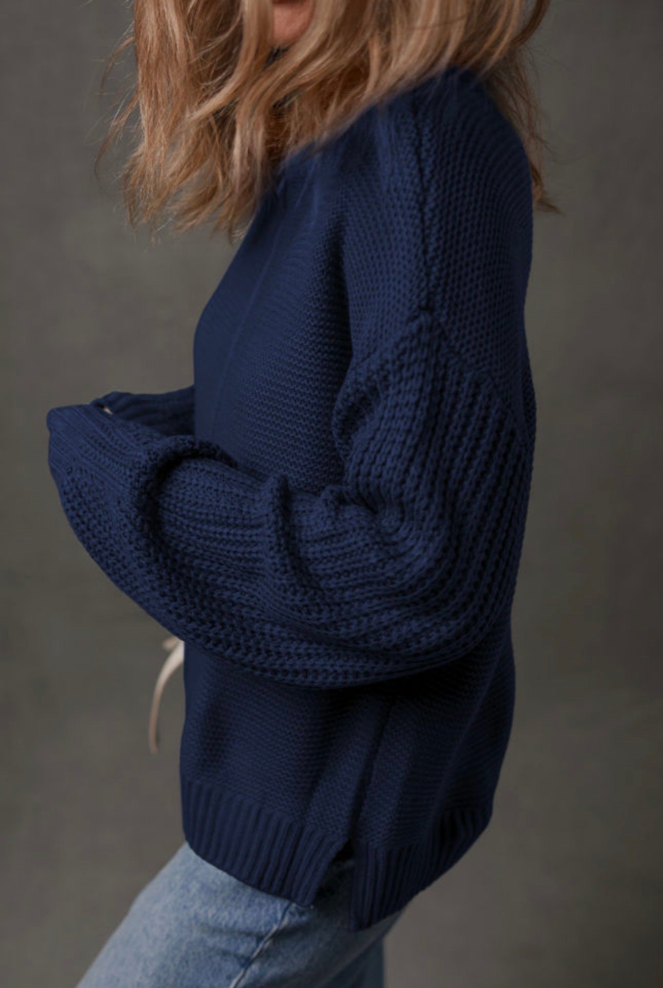 sweater over deep blue sweater over deep blue