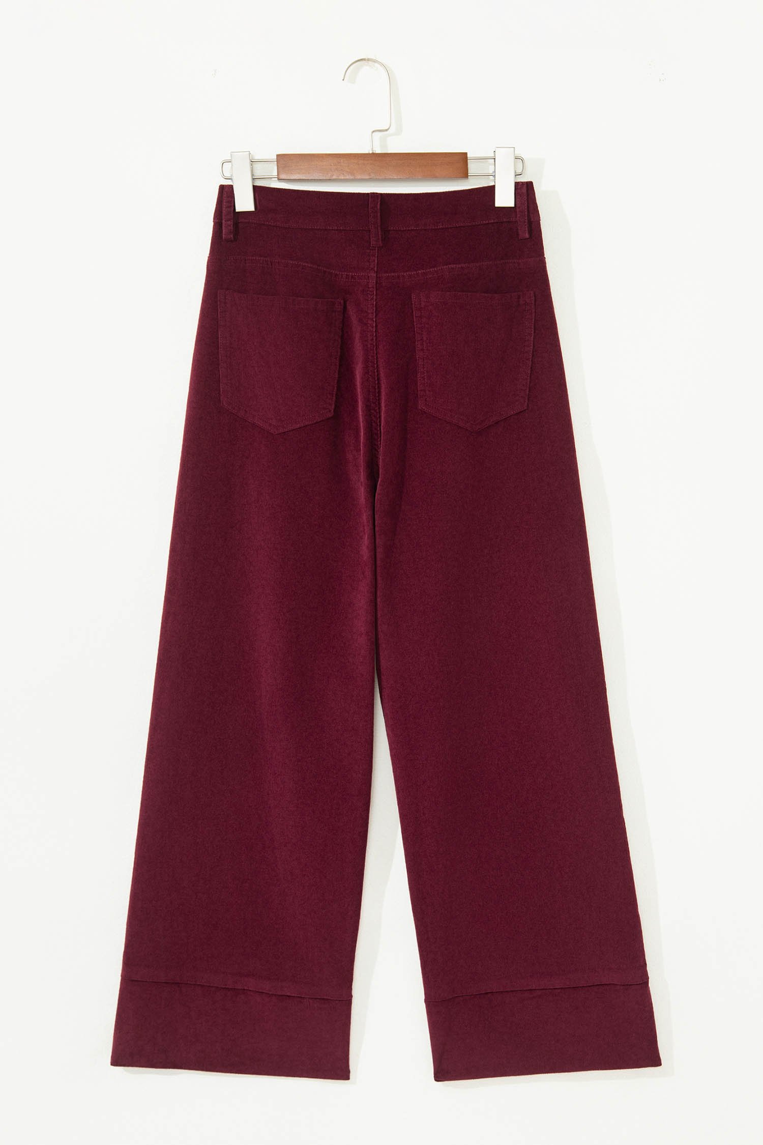 97026970-427e86219ffbfebd.jpg burgundy corduroy solid color high waist wide leg pants