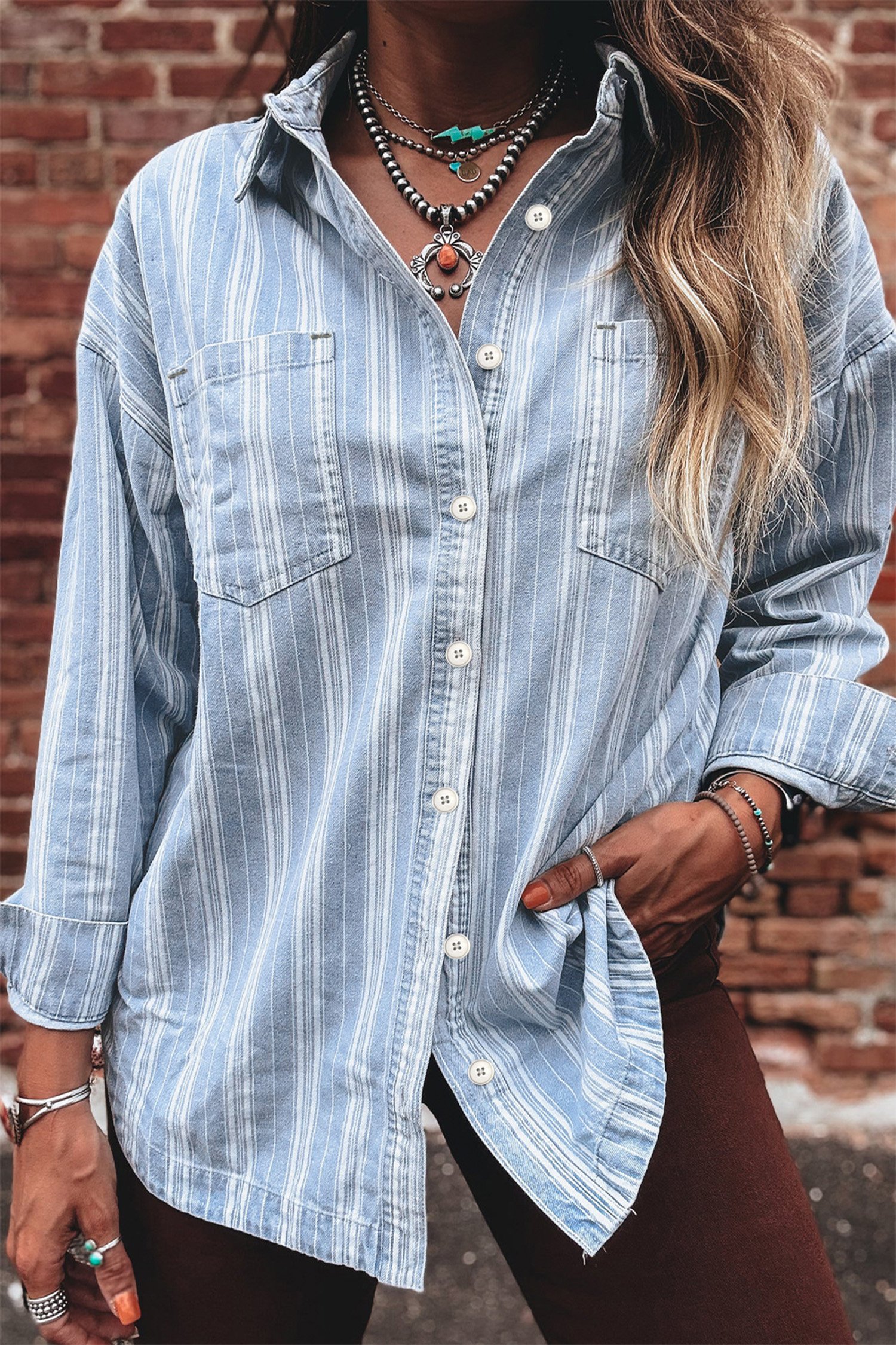 97355666-58082840f77c7974.jpg sky blue stripe boyfriend chest pocket classic denim shacket