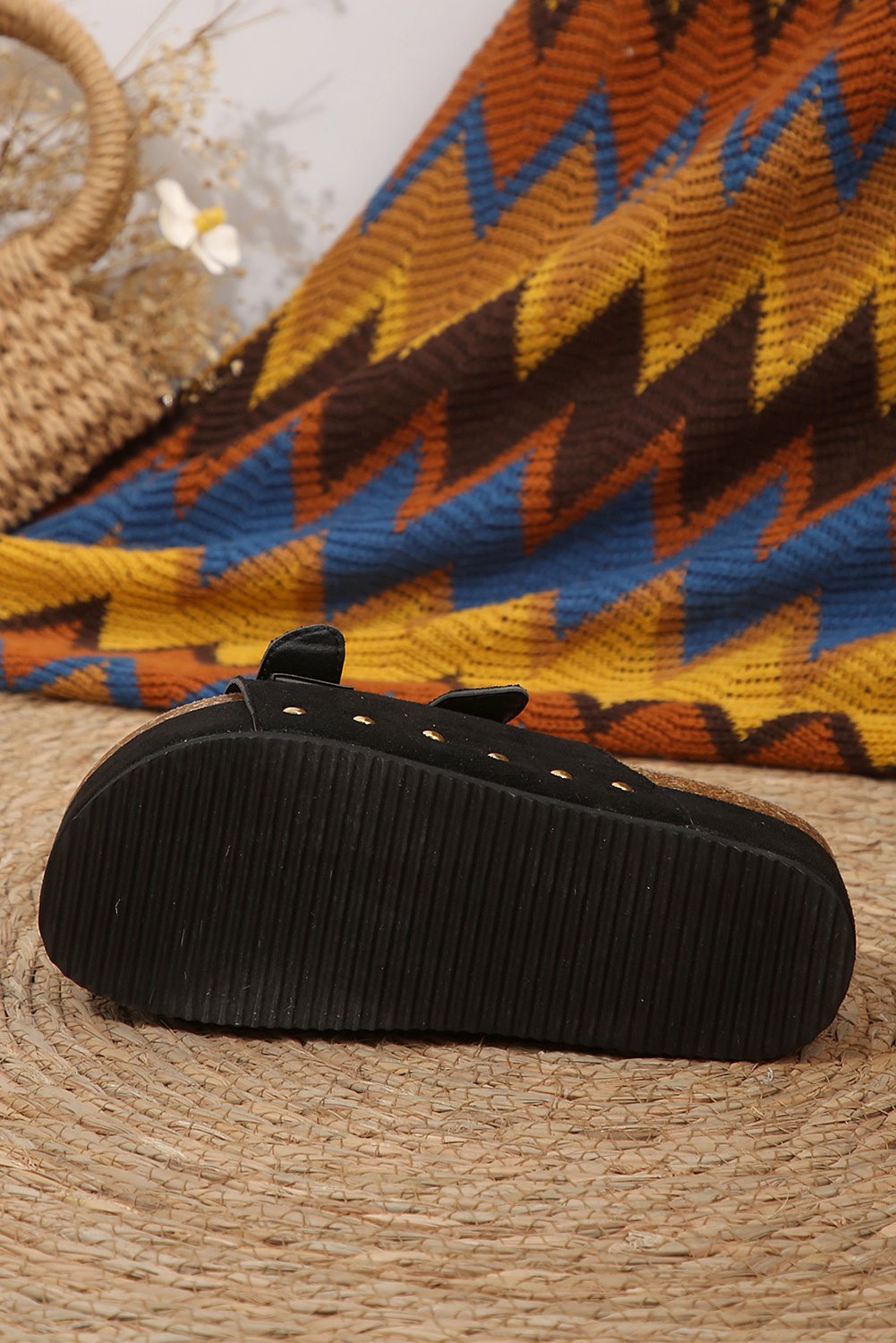 97353546-71f3868f6392286e.jpg black suede buckle decor footbed sandal slippers