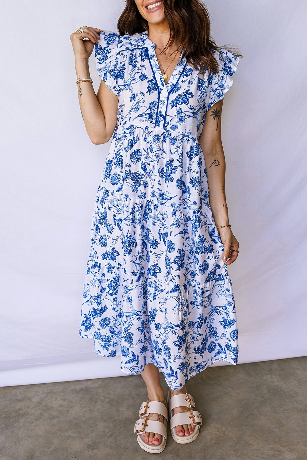 97026989-950c52723182c2a2.jpg blue ruffled short sleeve tiered floral midi dress