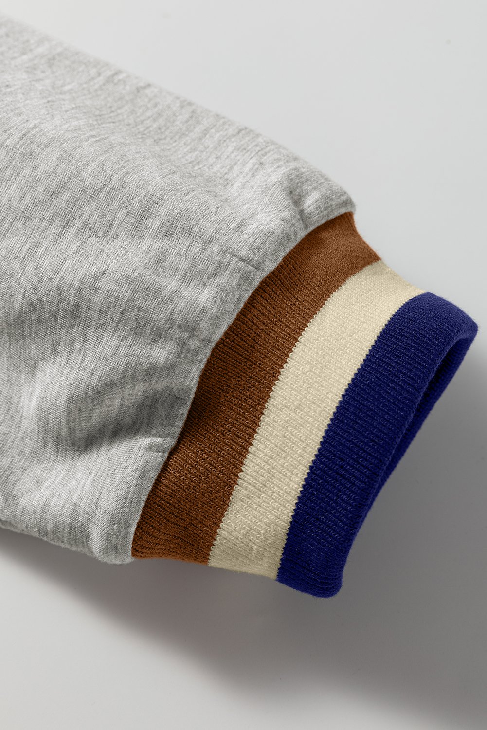 97027517-afc56a953f6a23a9.jpg gray striped patchwork quarter zip pullover loose pant set