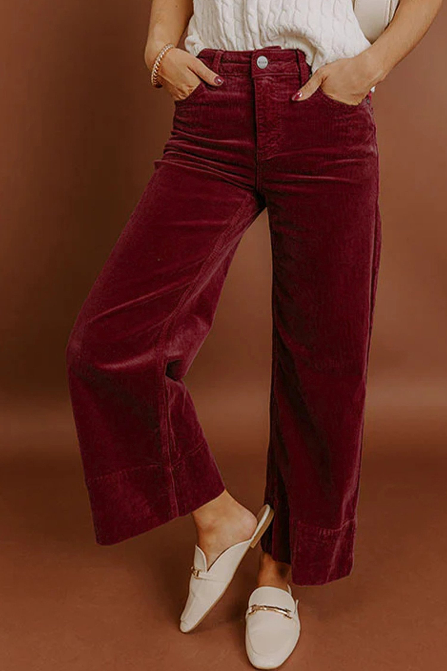 97026964-b5217983a9f67a79.jpg burgundy corduroy solid color high waist wide leg pants