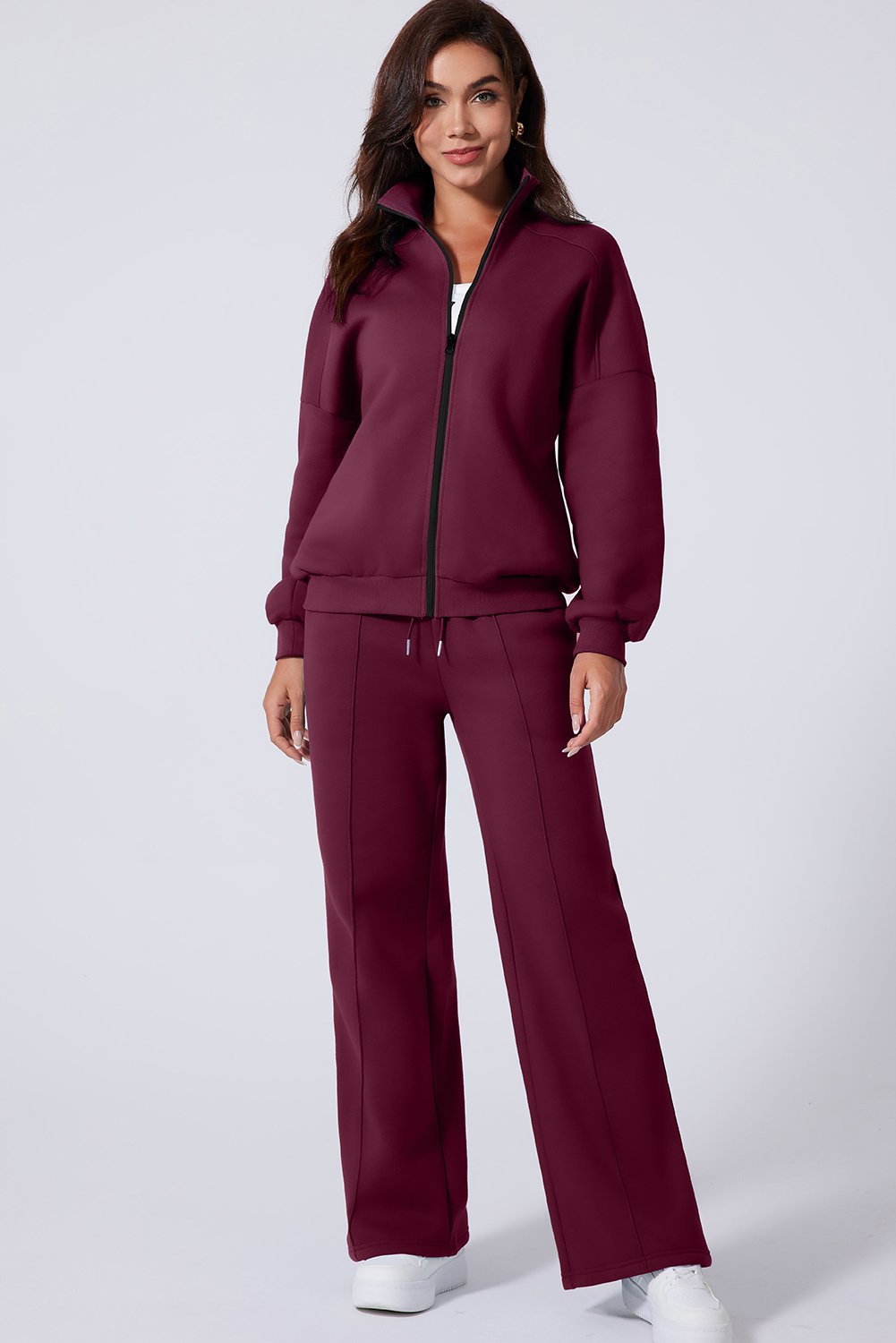 97355899-bbaca58af0273146.jpg burgundy drop shoulder zip up jacket drawstring pants active 2pcs set