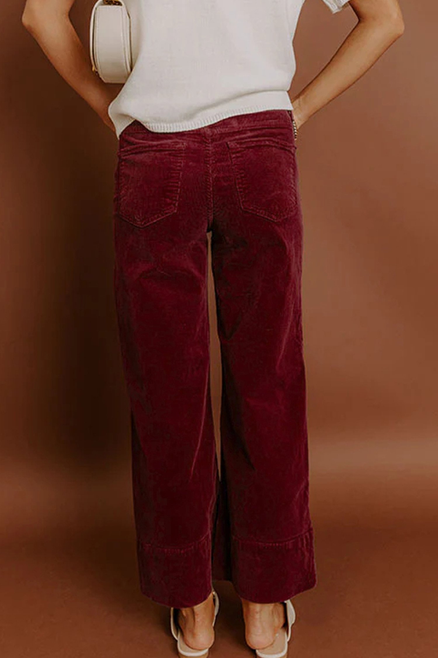 97026965-c3d5c3d2fba2964b.jpg burgundy corduroy solid color high waist wide leg pants