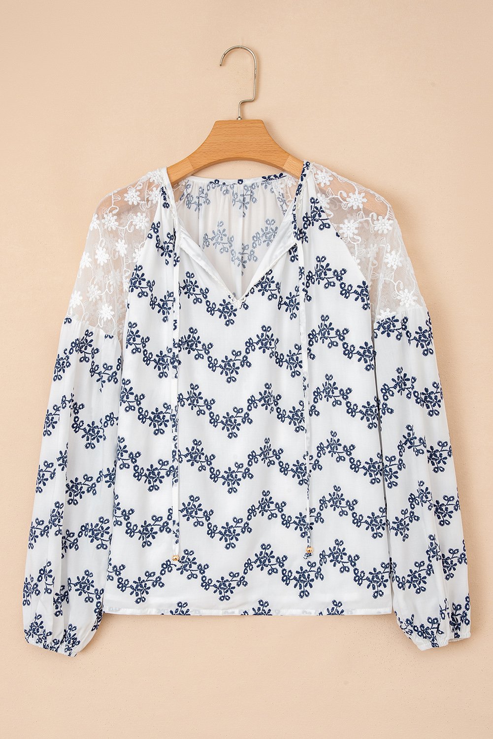 97027079-d2166b38a4174d3a.jpg blue lace patchwork floral bubble sleeve v split neck blouse