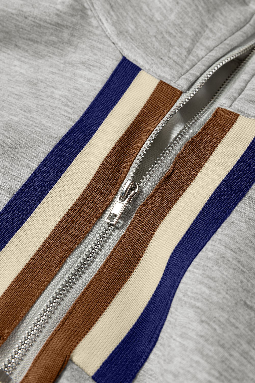 97027516-e4f96b616cb23a85.jpg gray striped patchwork quarter zip pullover loose pant set